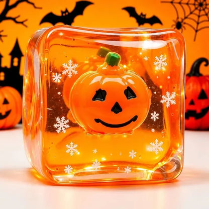 🎃✨ Luminous Halloween Spooky Squishy Cube 👻