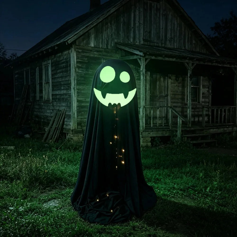 Luminous Halloween Standing Ghost Decor Adjustable Gothic Outdoor Light-up Ghost