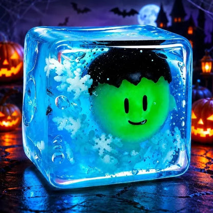 🎃✨ Luminous Halloween Spooky Squishy Cube 👻