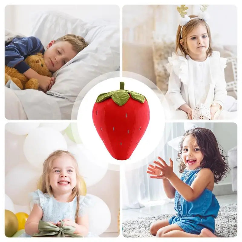 Cozy Strawberry Plush Pillow