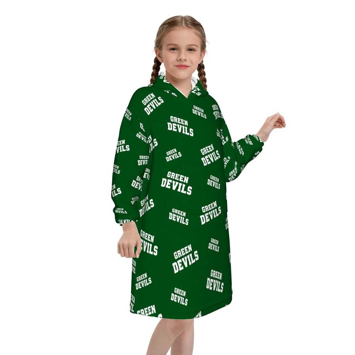 Blanket Hoodie for Kids GREEN DEVILS