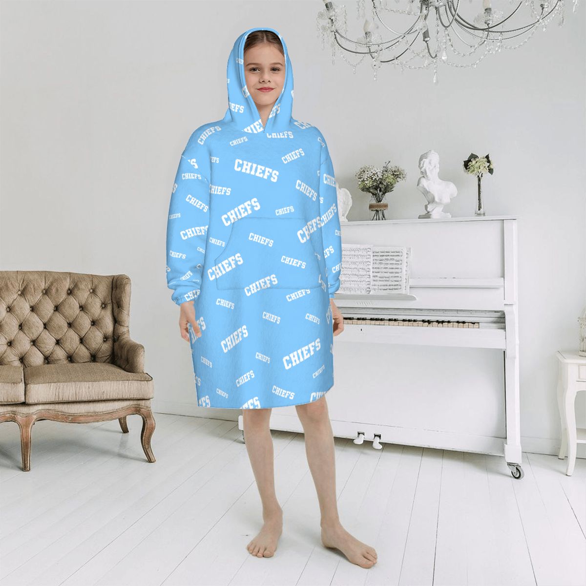 Blanket Hoodie for Kids CHIEFS