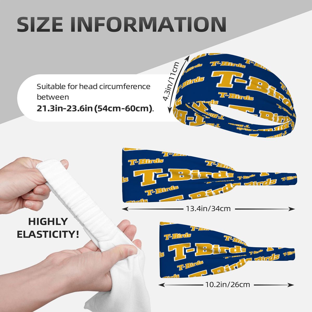 Elastic Sports Headband T-Birds
