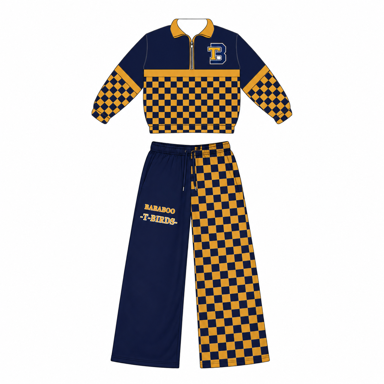 Adult Athletic Jacket and Wide Leg Pants