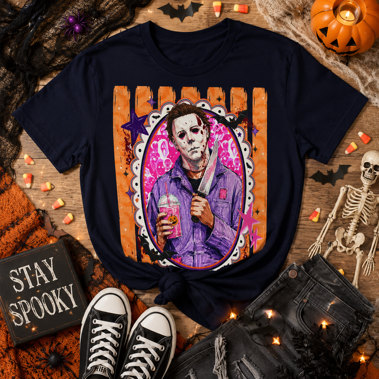Retro Masked Killer Graphic Tee