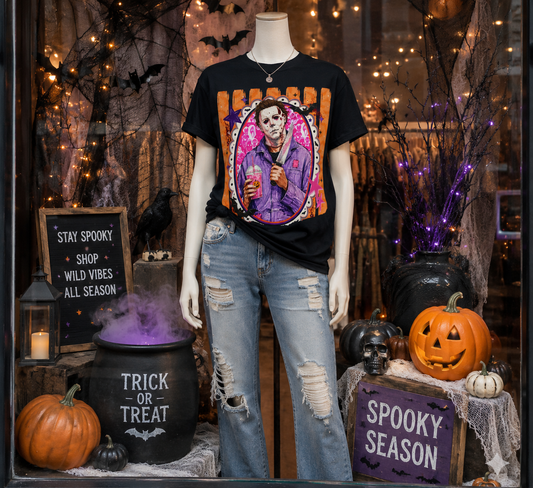 Retro Masked Killer Graphic Tee