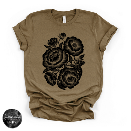 Black Roses Tee | Gothic Floral Graphic T-Shirt