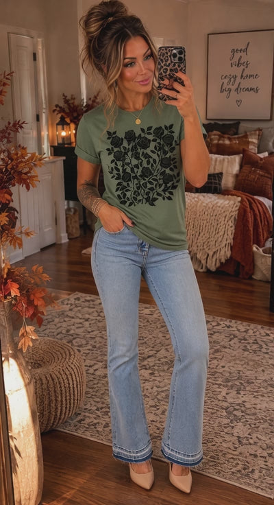 Rose Vines Tee | Vintage Botanical Floral Graphic T-Shirt