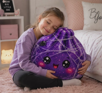 Purple Spiderweb Dumpling Plush Pillow