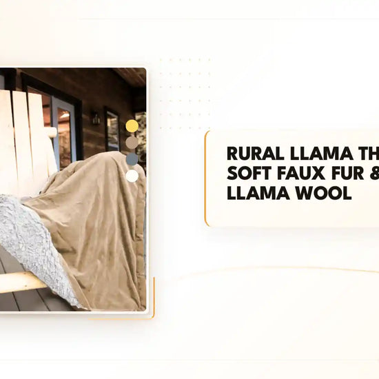 Rural Llama Throw: Soft Faux Fur &amp; Faux Llama Wool by@Outfy