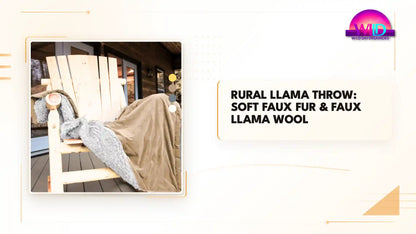 Rural Llama Throw: Soft Faux Fur &amp; Faux Llama Wool by@Outfy