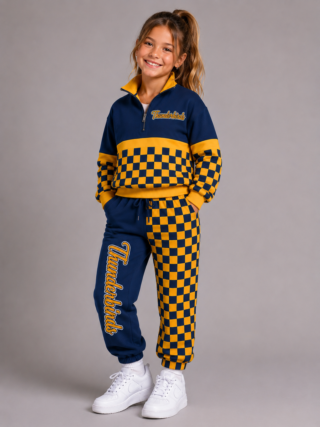 Kids Athletic Half Zip Pullover and Joggers