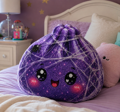 Purple Spiderweb Dumpling Plush Pillow
