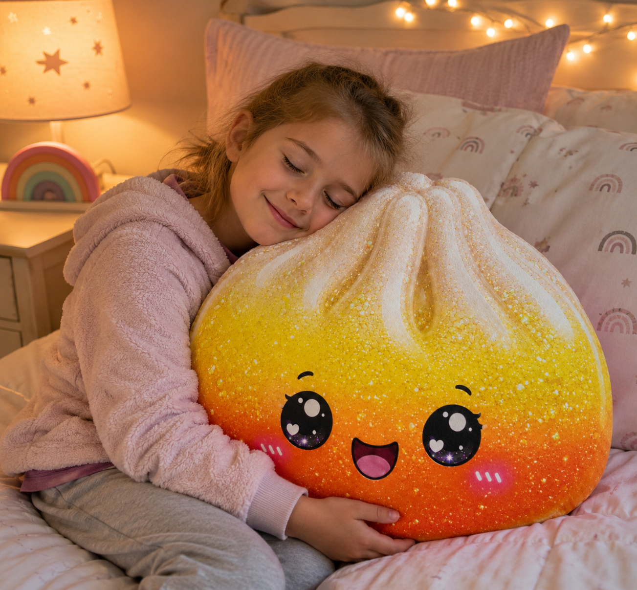 Kawaii Candy Corn Custom Shaped Pillow